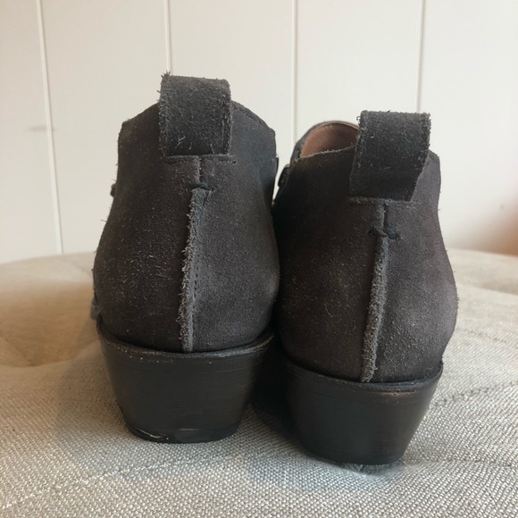 Frye Shooties in Dark Grey Suede - Picture 4 of 8